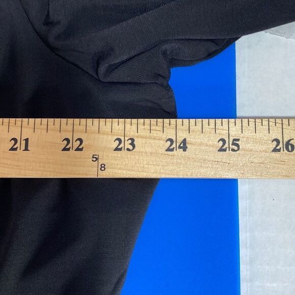 New Premise Black Cowl Neck 3/4 Sleeves Top Size 2X, Slinky Fabric - Picture 9 of 12